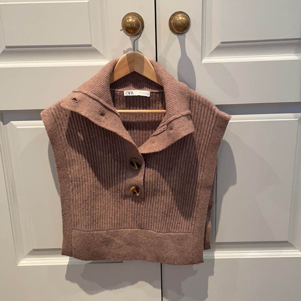 Brown Zara open side vest